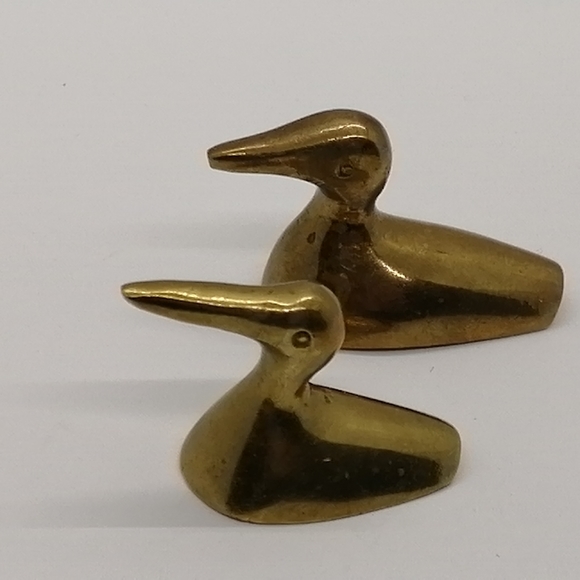 VTG Pair of Small Brass Ducks - Picture 3 of 16